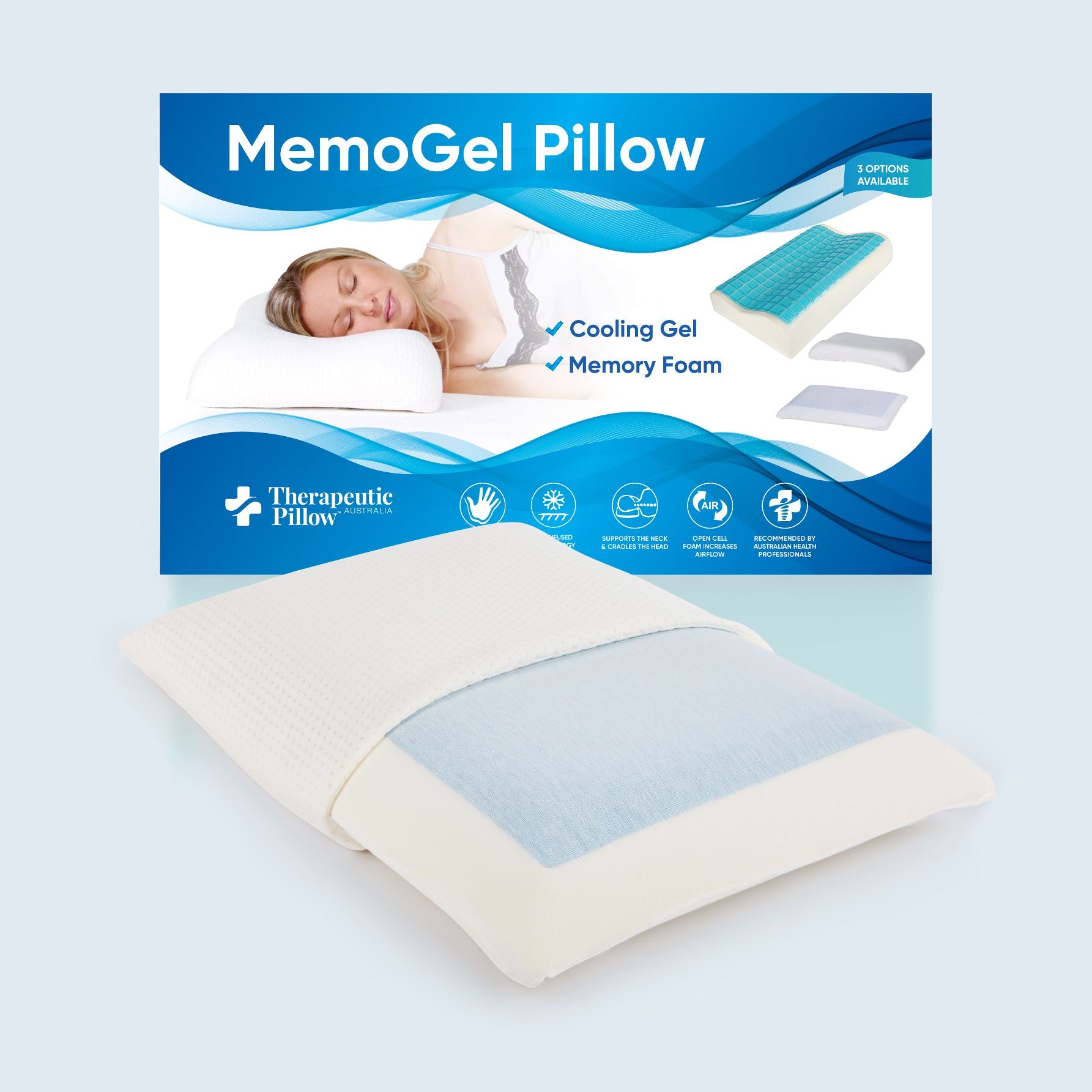 MemoGel Classic Pillow Cooling Gel Memory Foam – Mobility EXP
