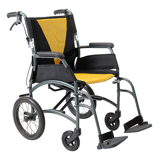 Mustard Aluminium Aspire Vida Folding Wheelchair Self Propelled MWS449874