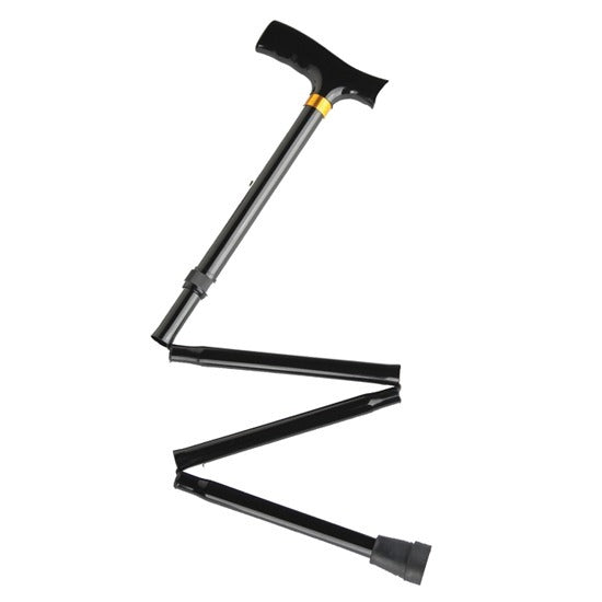 Black Aluminium Breezy Foldable Walking Stick WAS744700