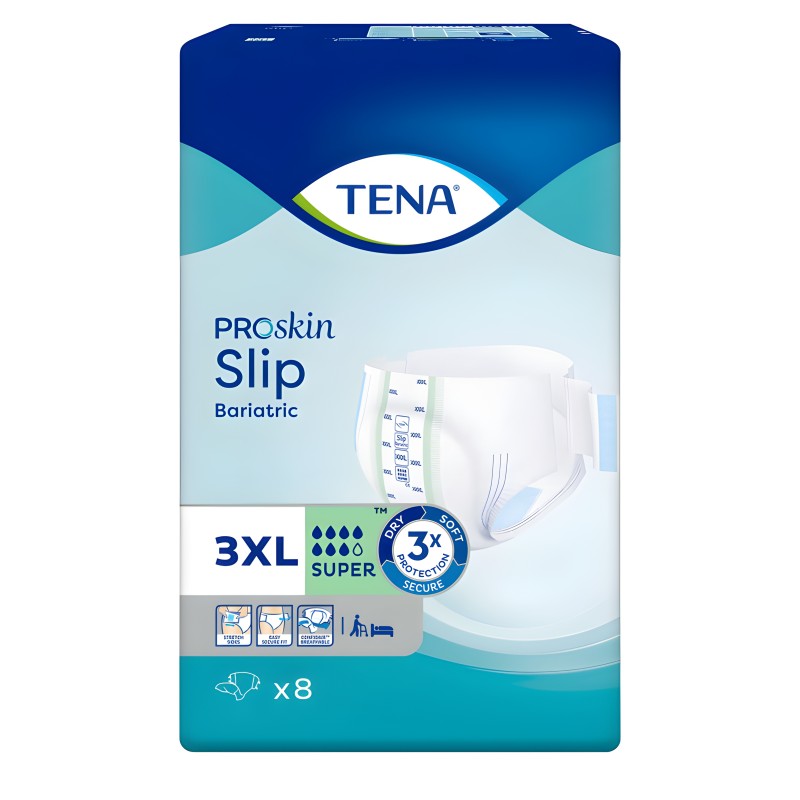 TENA Slip Bariatric Proskin Super XXX Large 8 Pack 61391