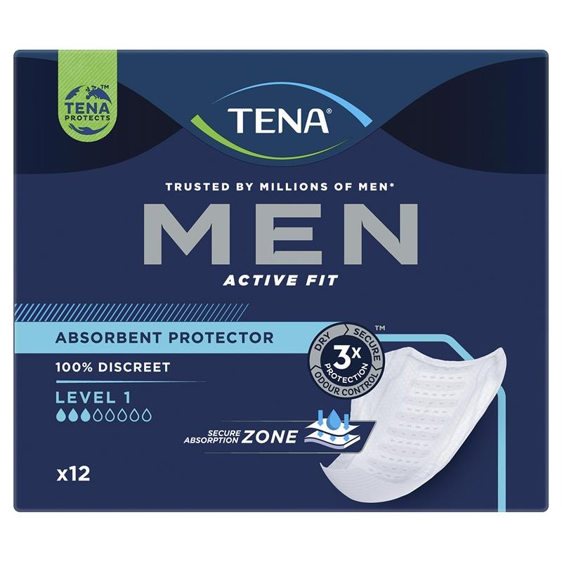 TENA Men Active Fit Absorbent Protector Level 1 12 Pack 750658