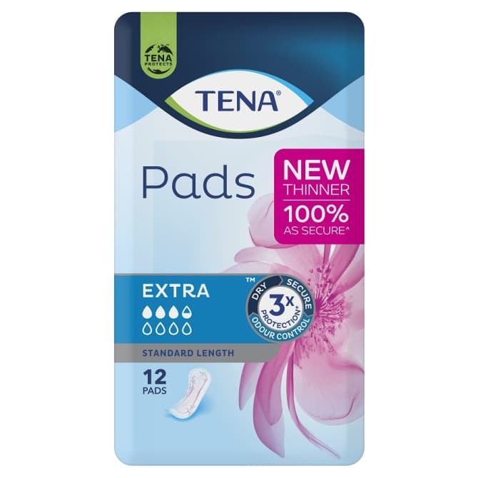 TENA Pads Extra Standard Length 12 Pack 760783