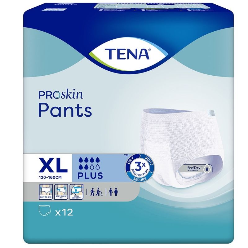 TENA Pants Proskin Plus X Large 12 Pack 792710