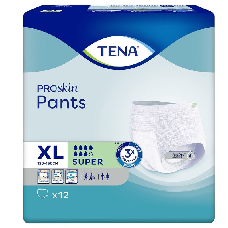 TENA Pants Proskin Super X Large 12 Pack 793713