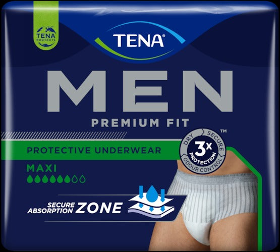 TENA Men Premium Fit Protective Underwear Maxi M/L 8 Pack 798340