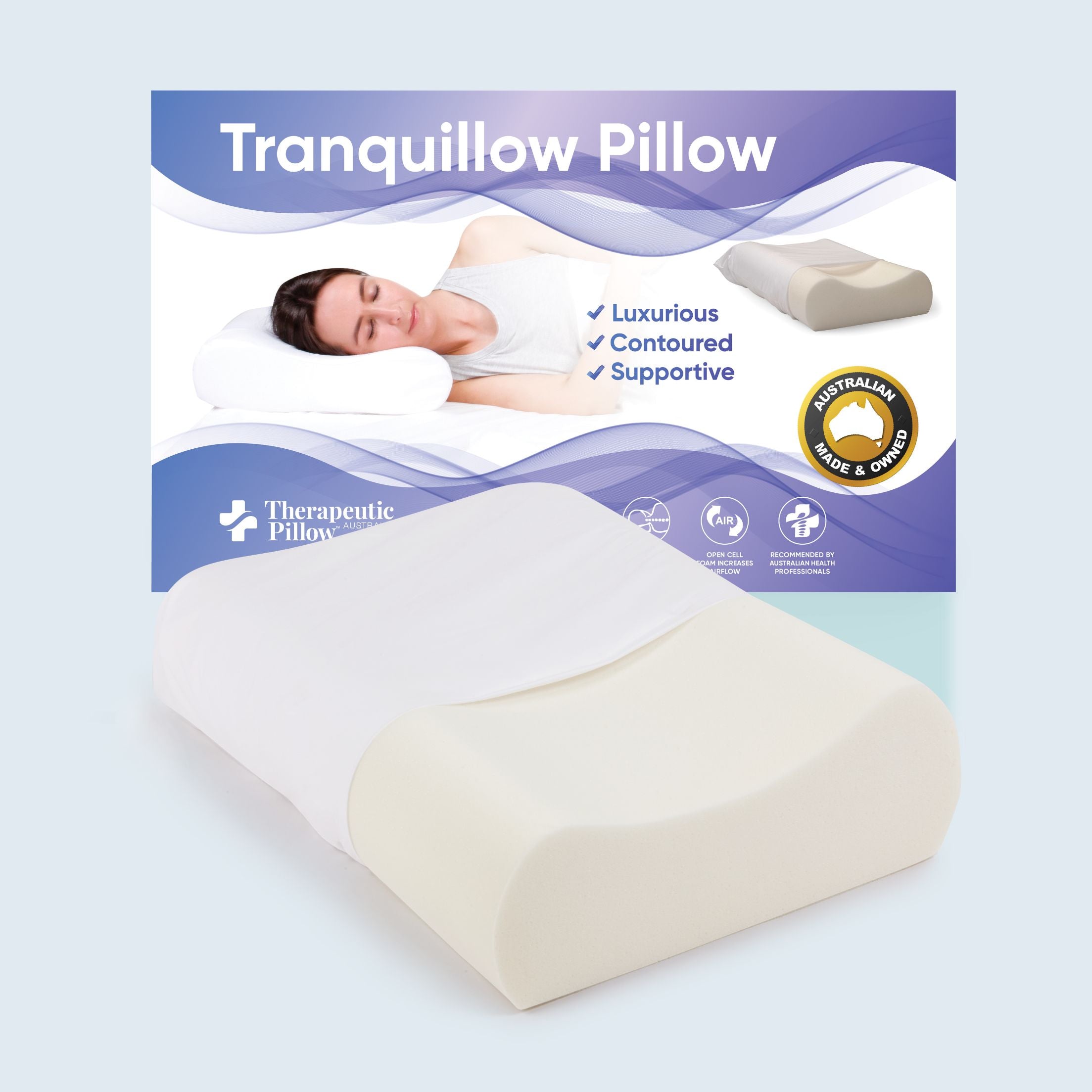 Tranquillow Contoured Pillow (Traditional Foam) Soft Small A100212100