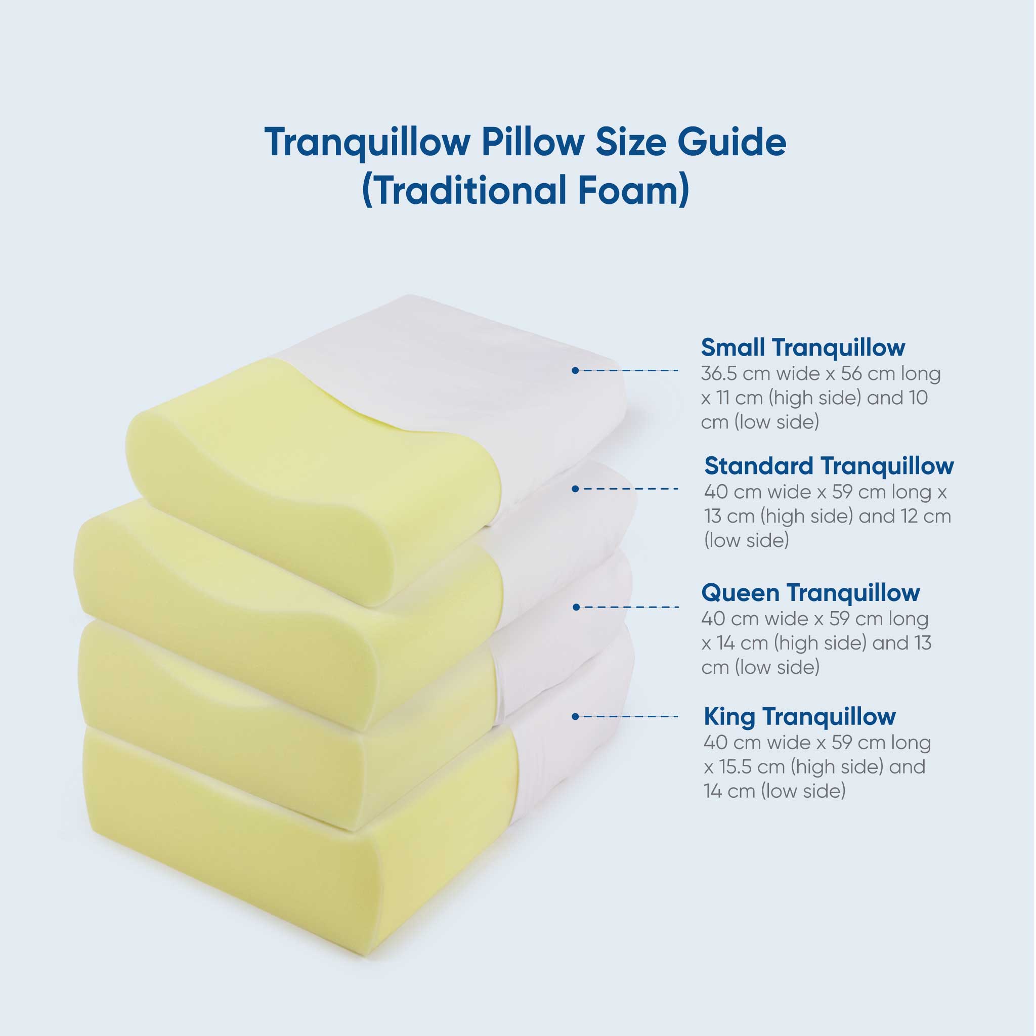 Tranquillow Contoured Pillow (Traditional Foam) Variations A100212100