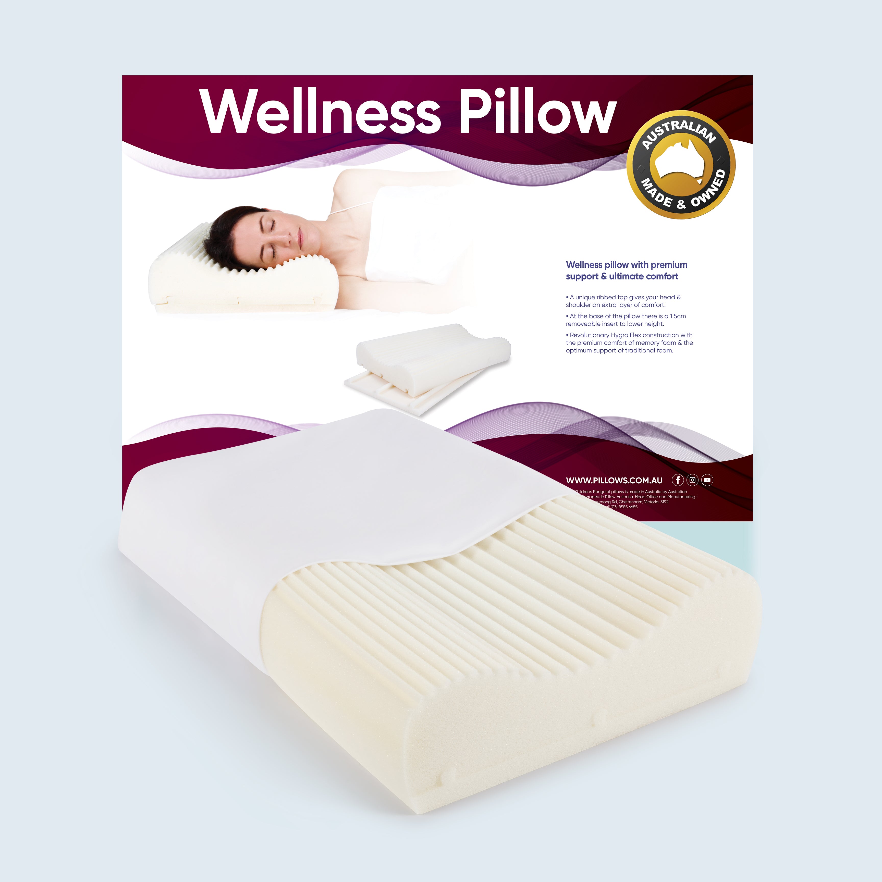 Wellness Contoured Foam Pillow A100231000