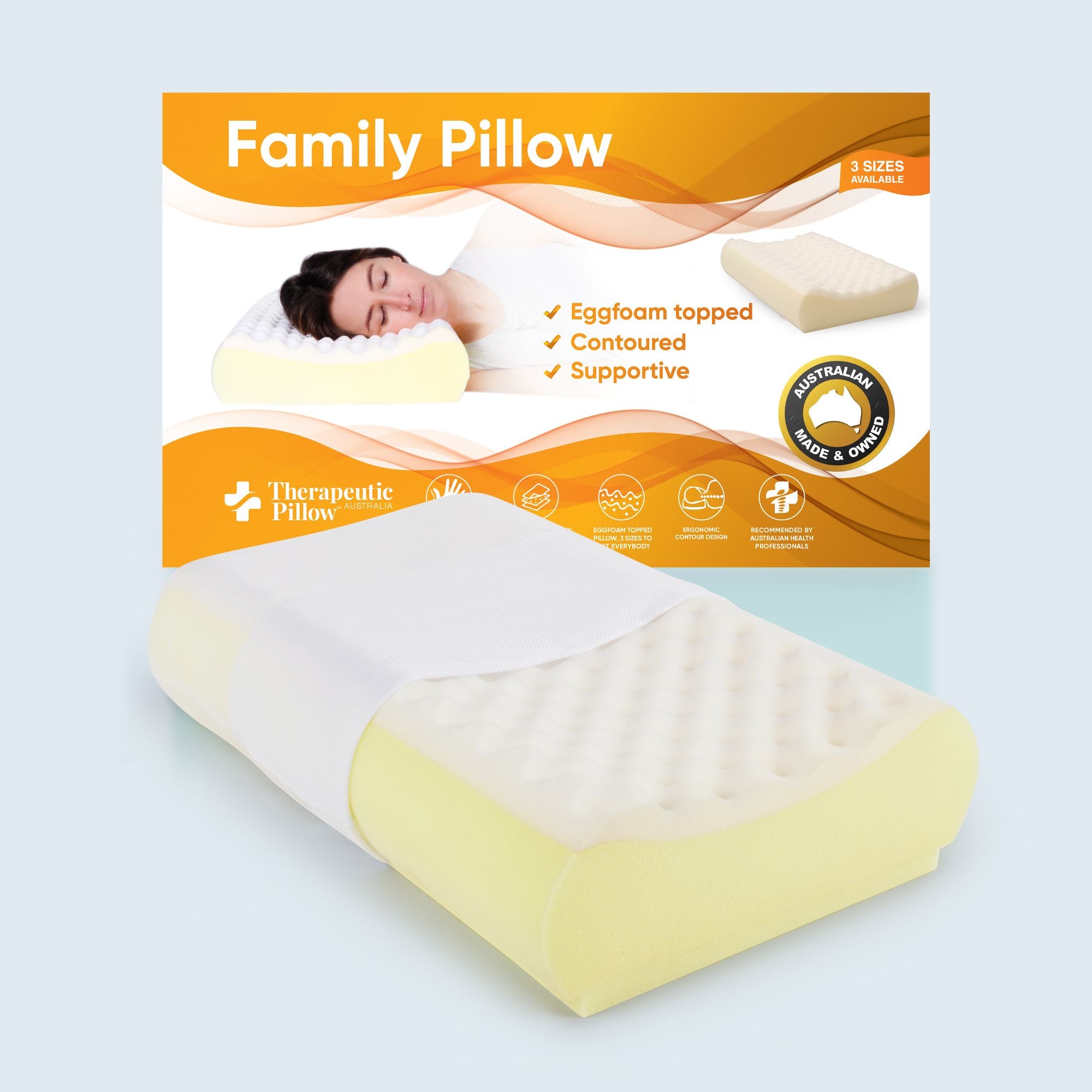 Family Pillow Eggfoam Topped Contour Pillow Low A100412100