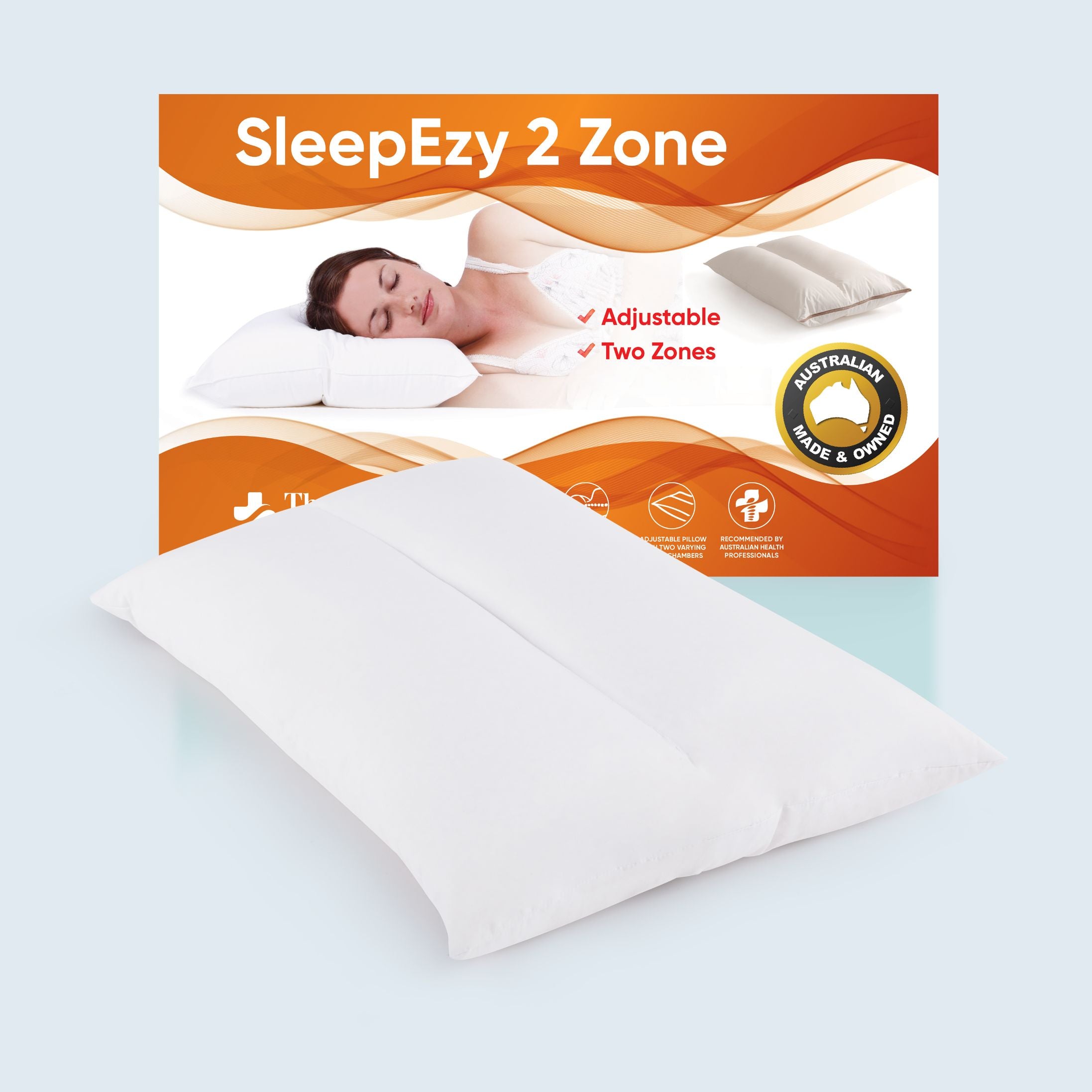 SleepEzy 2 Zone Adjustable Pillow Latex A100613100