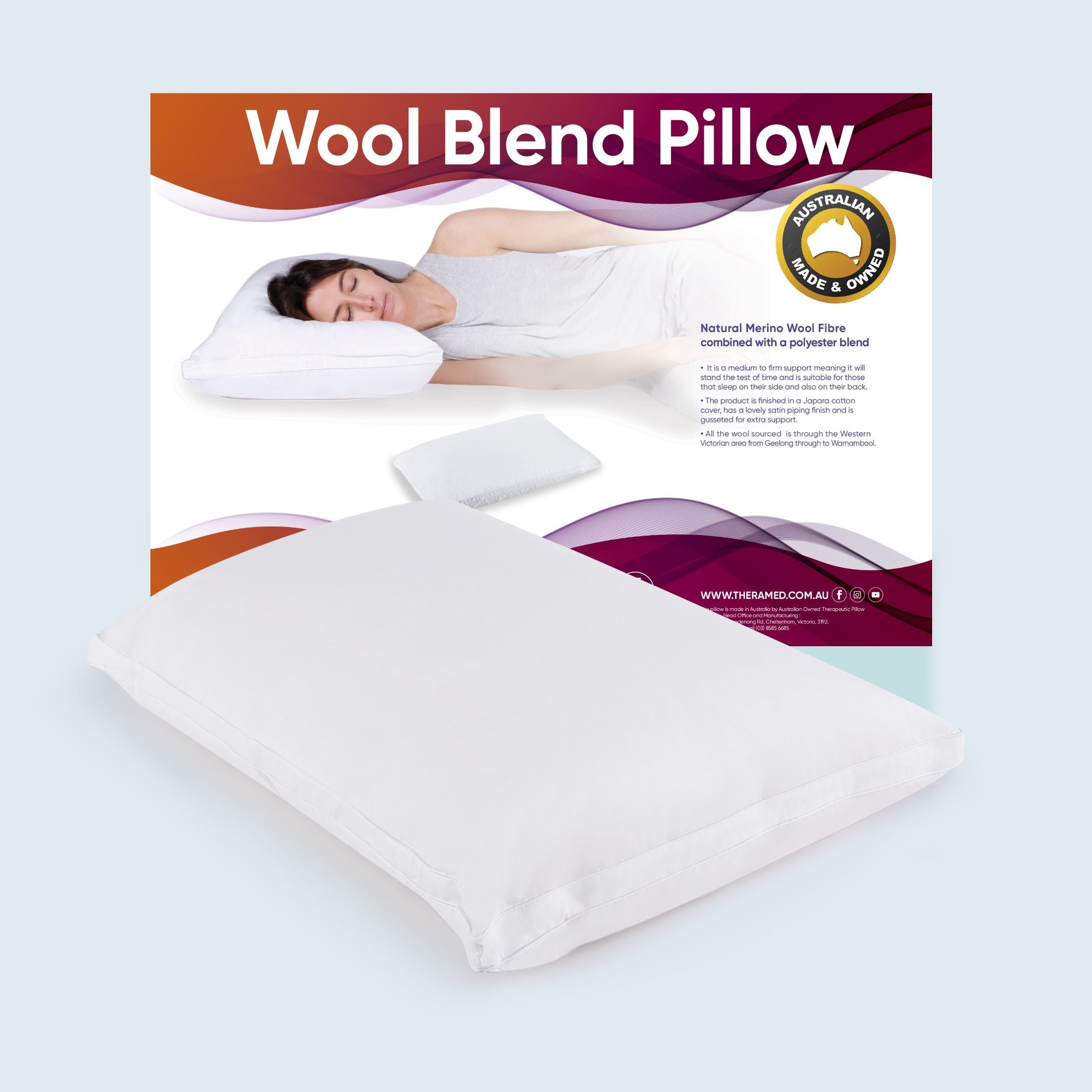 Thera-med Wool Blend Pillow A100647000