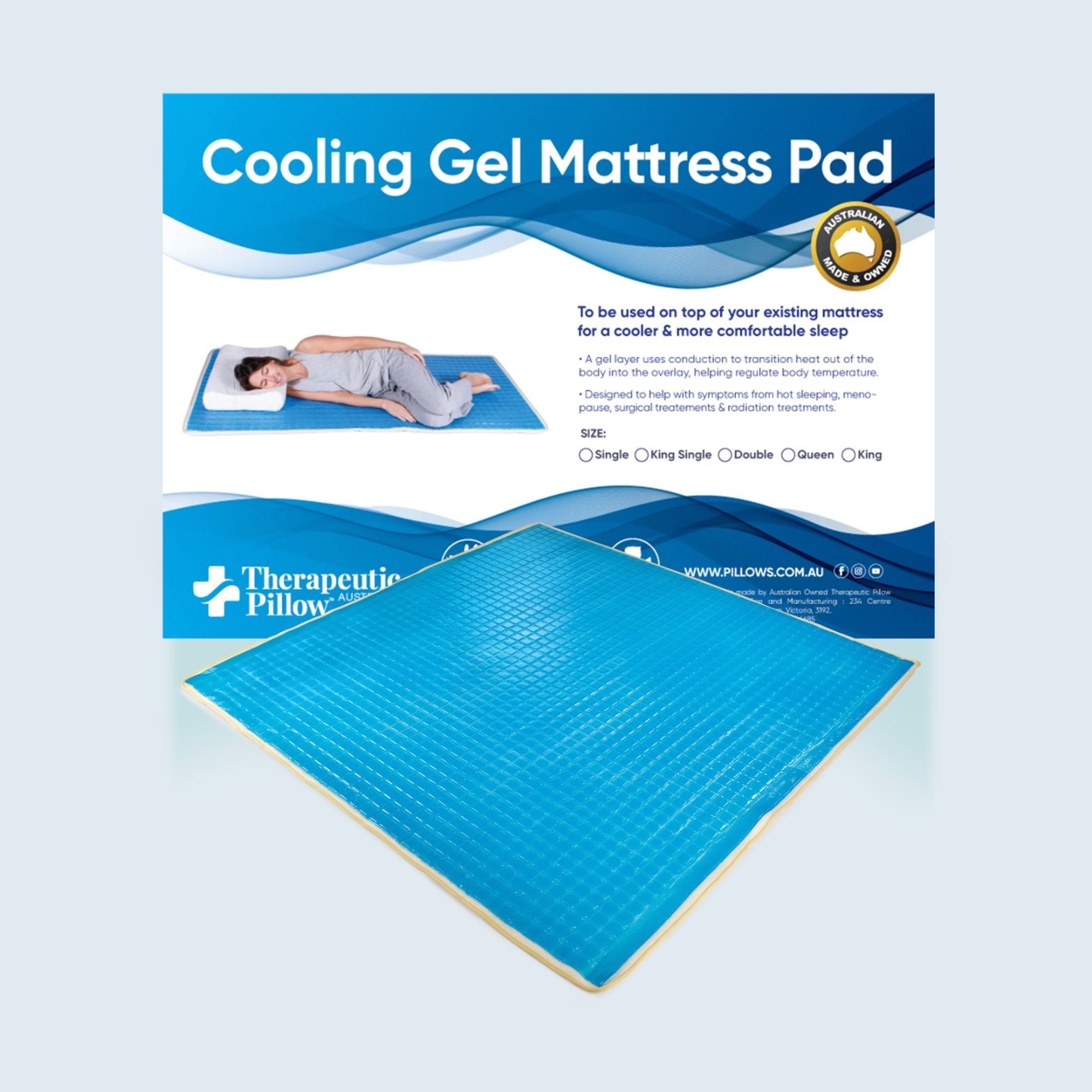 Thera-med Cooling Gel Mattress Pad Single A105131000