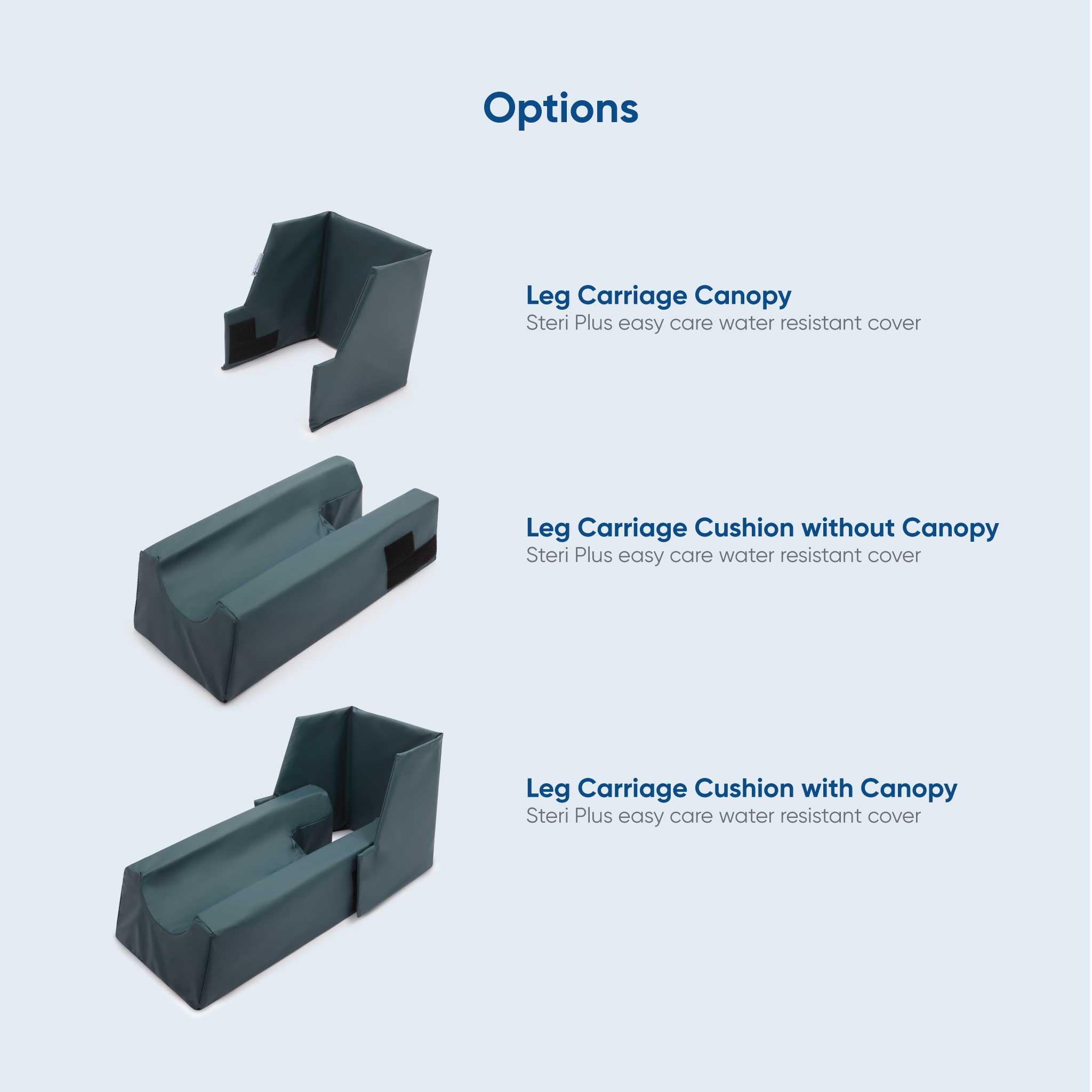 Leg Carriage Support Cushion & Canopy Variations A115211102