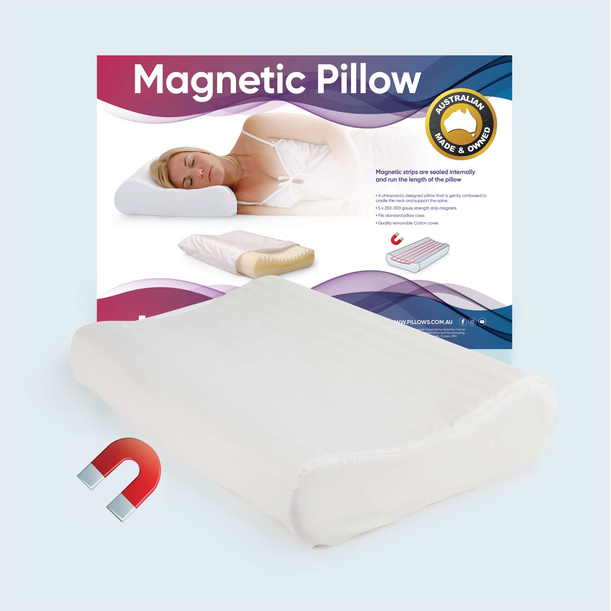 Magnetic Memory Foam Pillow A145321000