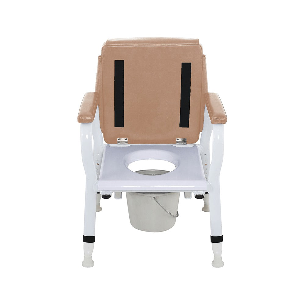 Beige Vinyl Freedom Healthcare Bedside Commode JBA500-C Seat Up BEC046405