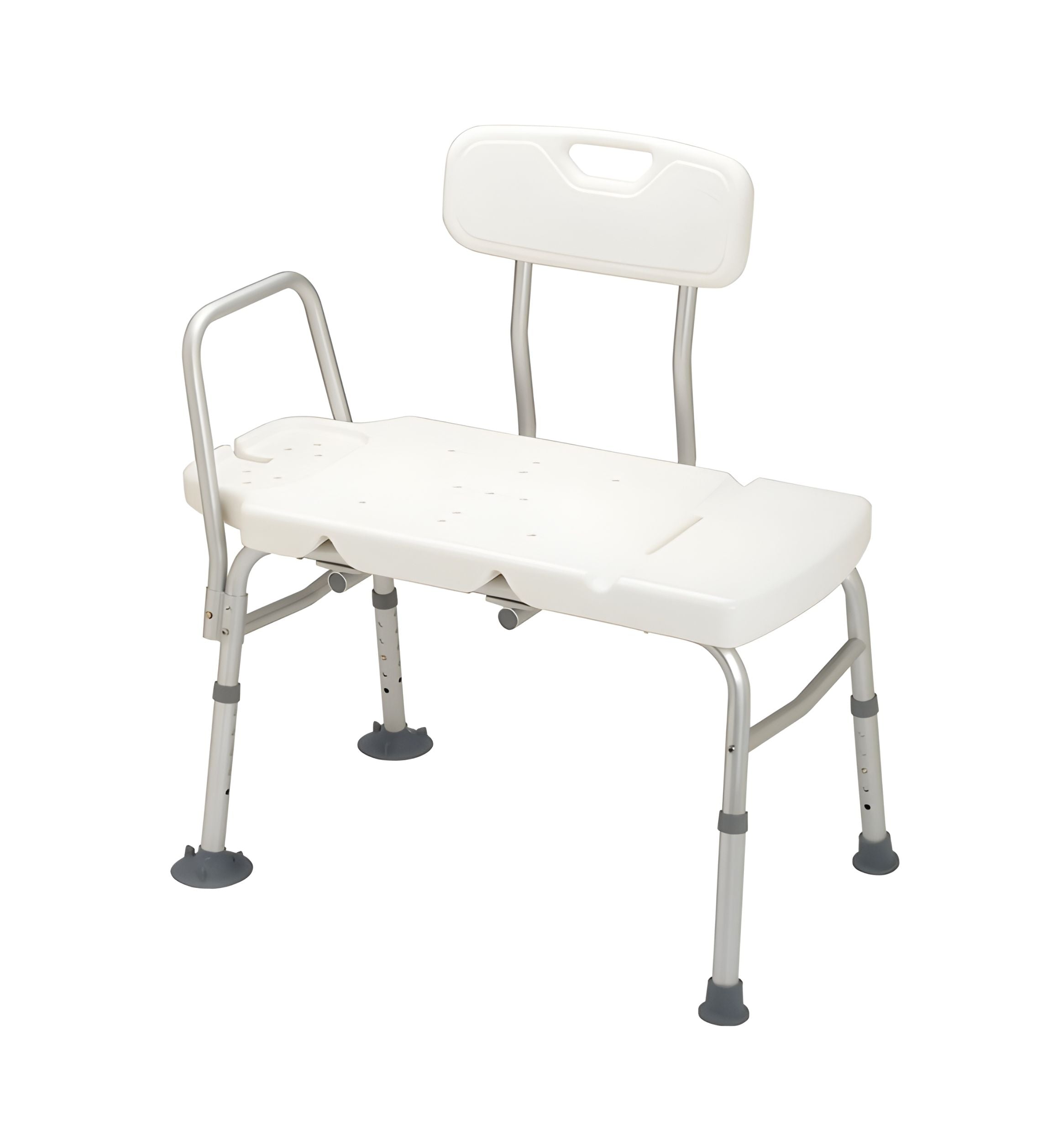 White Aluminium Aspire Bath Transfer Bench Plastic BTS108200