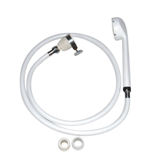 White Push On Shower Head with Hose BTS114400