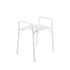 White Aluminium Aspire Shower Stool Wide BTS119015