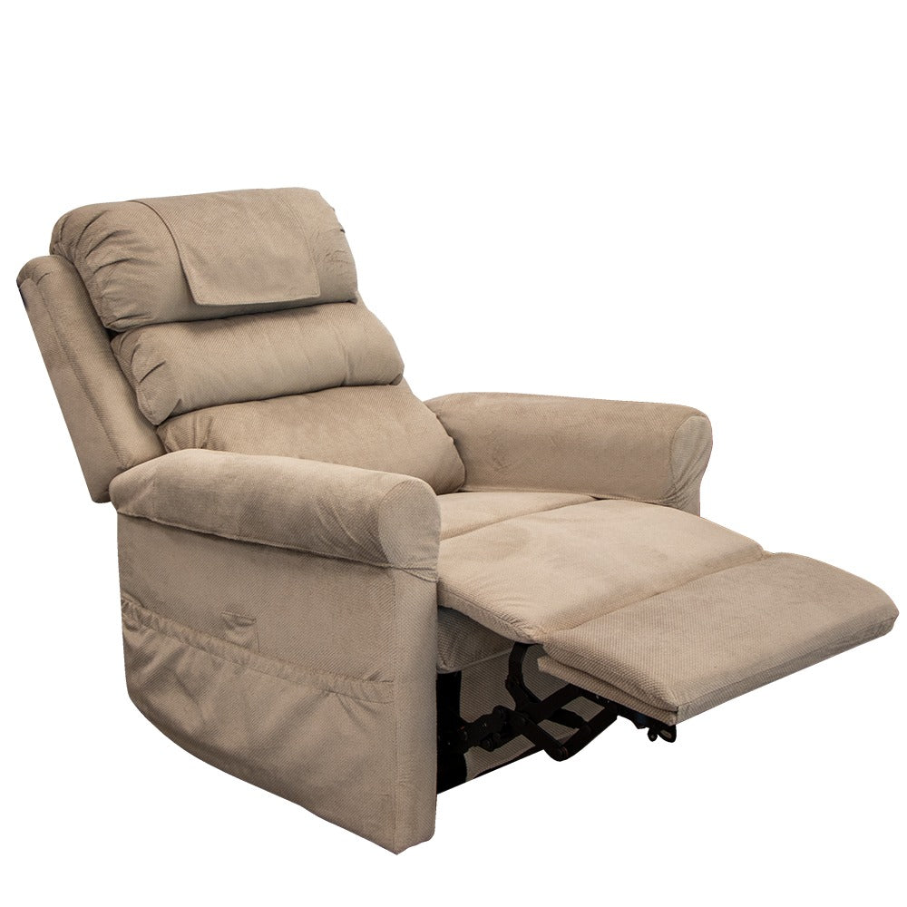 Mushroom Quilted Upholstery Aspire Verona Lift Recline Chair Space Saver Reclined CHP227100