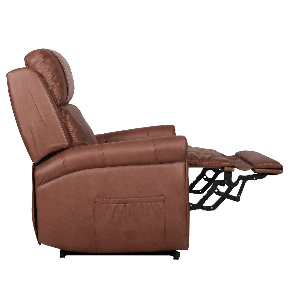 Bronze Microsuede Aspire Raphael Quattro Action Lift Recline Chair Small CHP227290