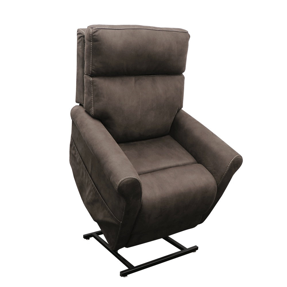 Gunmetal Microsuede Aspire Da Vinci Quattro Lift Recline Chair Raised CHP227510