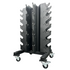 Dumbbell Rubber Hex Storage Rack Tree W/ Wheels 1KG-15KG  D-HTREEW