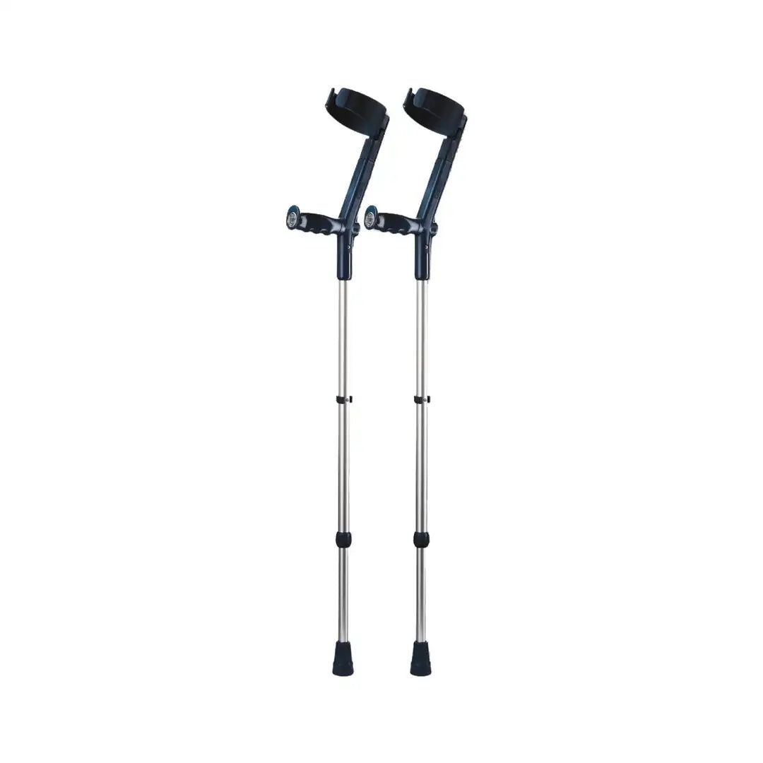 Safe-In-Soft Forearm Crutches - Rebotec - Black - DJ117.1