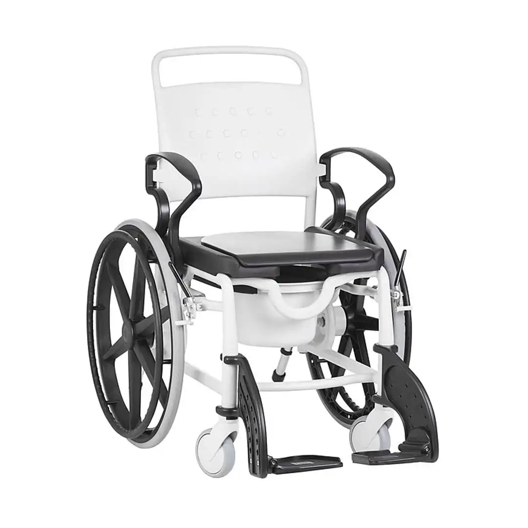 Genf Self Propelled Shower Commode Wheelchair - Rebotec - Black - DJ346.10.10
