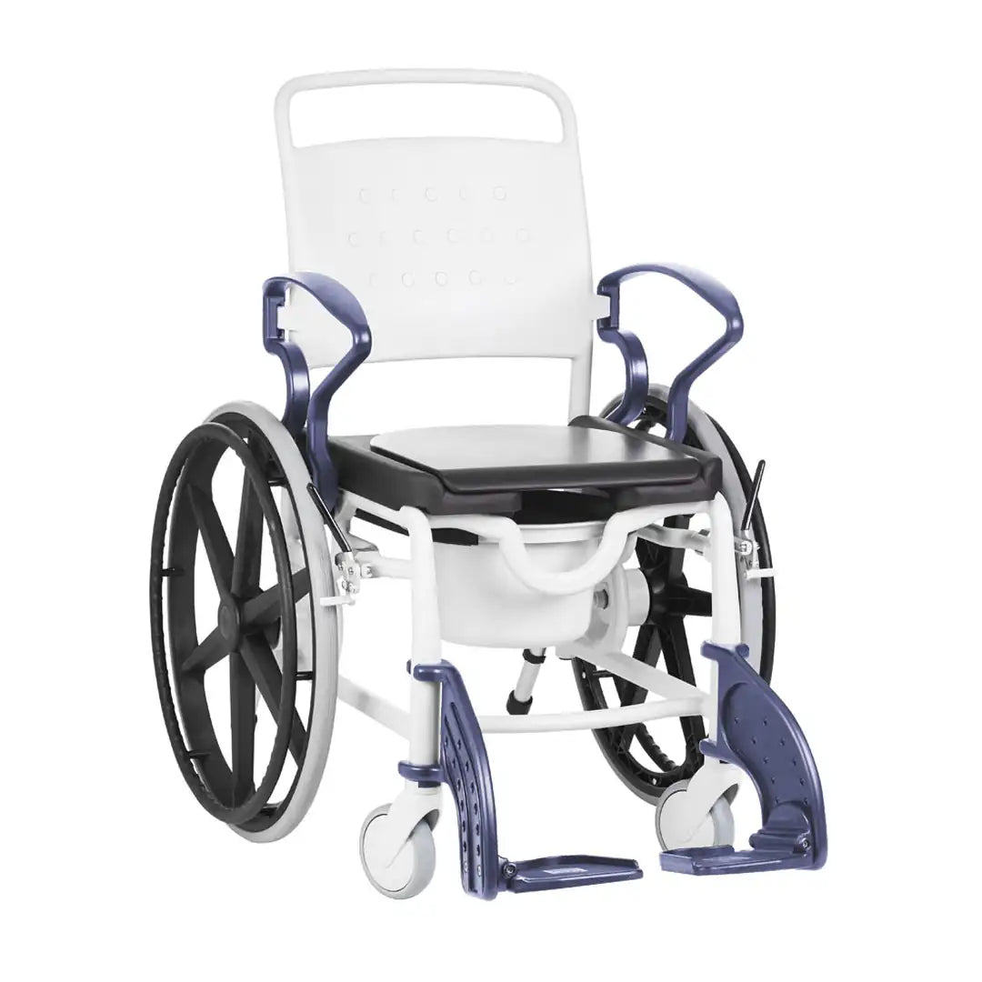 Genf Self Propelled Shower Commode Wheelchair - Rebotec - Blue - DJ346.54.10