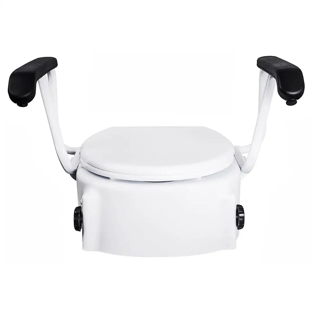 Adjustable Raised Toilet Seat with Armrests DJ348