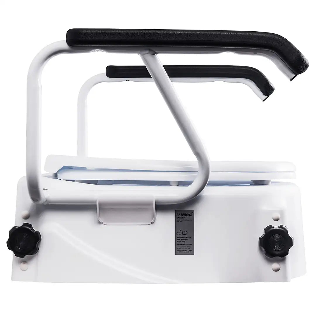 Adjustable Raised Toilet Seat with Armrests DJ348