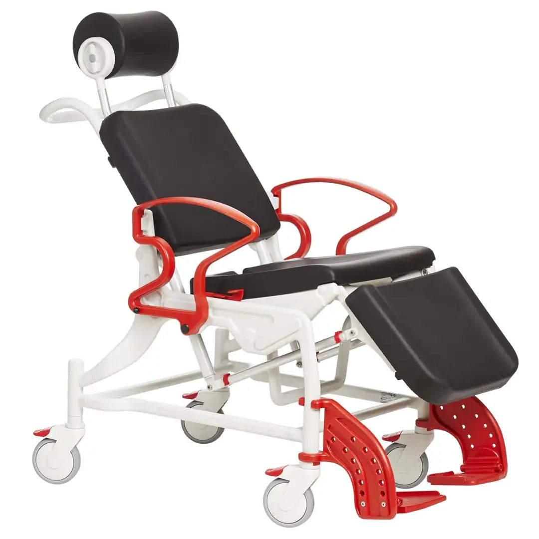 Phoenix Tilt in Place Shower Commode Chair - Rebotec - Red - DJ350.44.10
