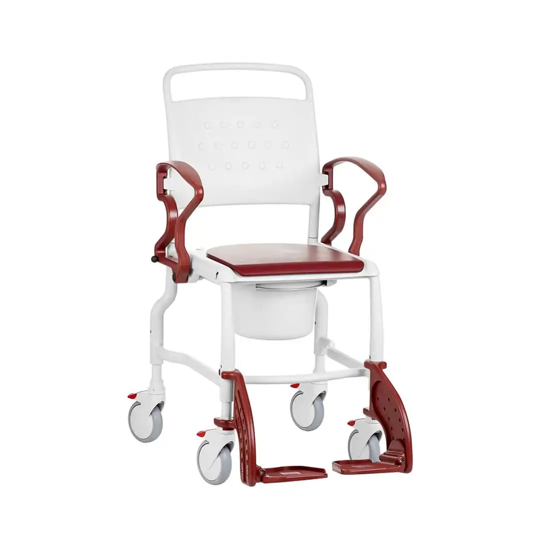 Hamburg Height Adjustable Commode Chair - Rebotec - Red - DJ356.44.00