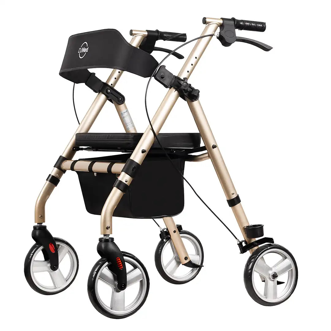 Classic Rollator & Mobility Walker - DJ Med - Champagne - DJ76508