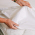 White Conni Micro-Plush Waterproof Fitted Sheet Single MP-092188-00-1