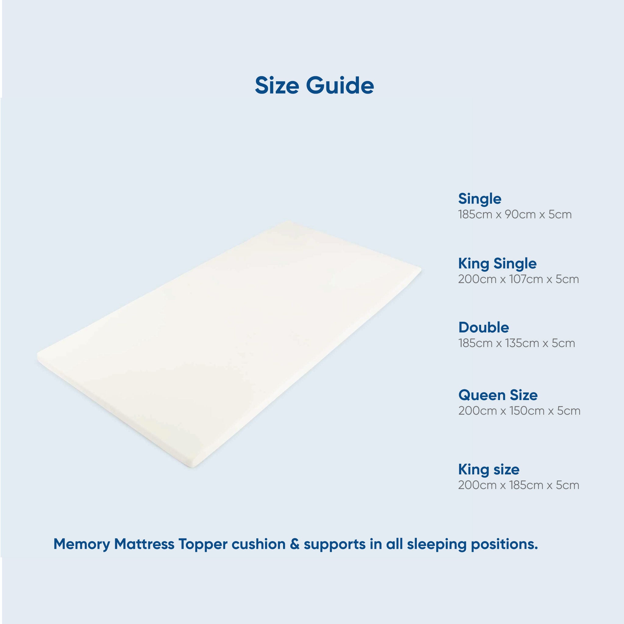 Memory Foam Mattress Topper Single A105111000