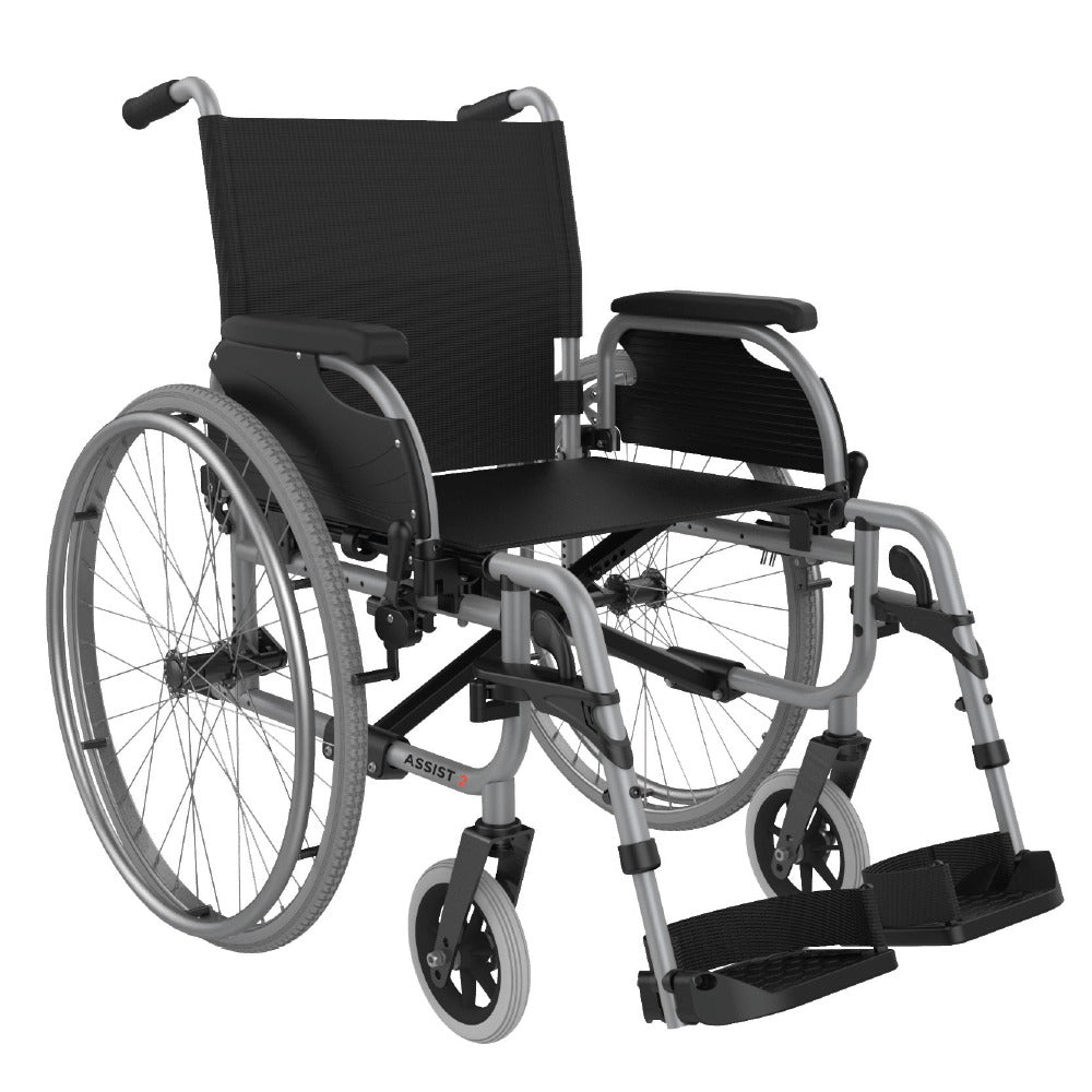 Silver Steel Aspire Assist 2 Wheelchair 350mm MWS449300