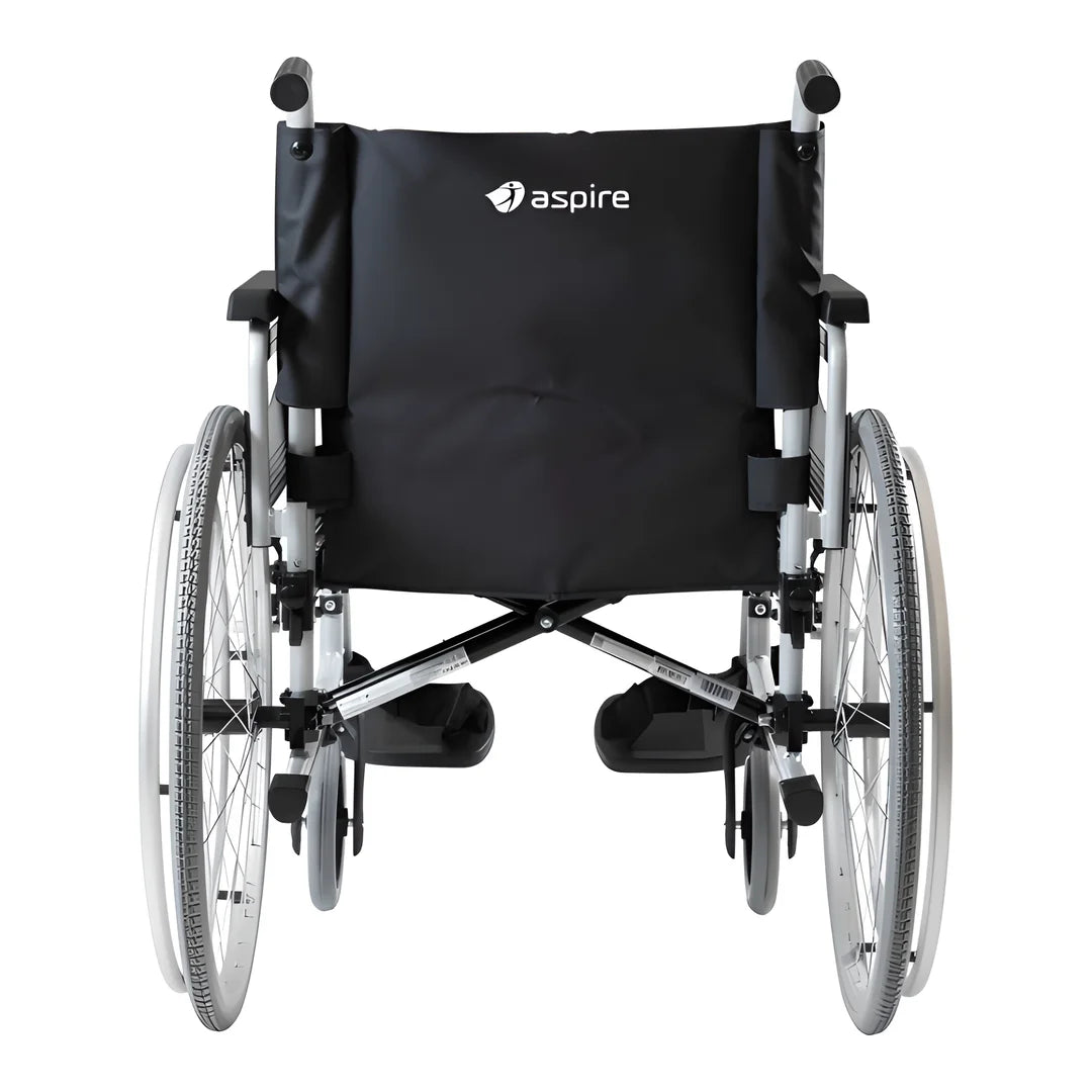 Silver Steel Aspire Assist 3 Deluxe Vinyl Wheelchair 400mm MWS452250