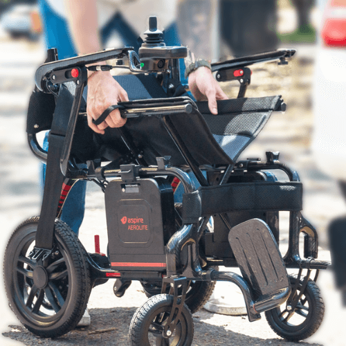 Aspire AeroLite Carbon Fibre Powerchair 450mm Red PWS654150