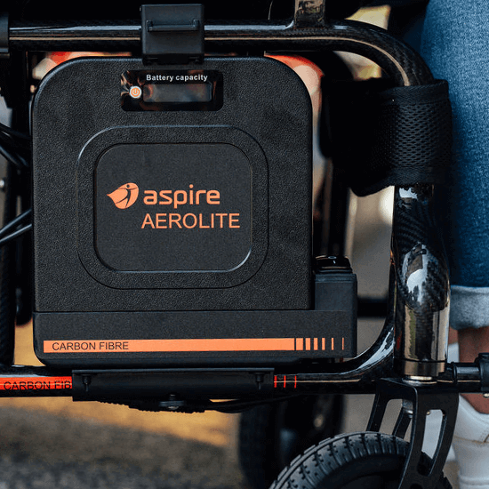 Aspire AeroLite Carbon Fibre Powerchair 450mm Red PWS654150
