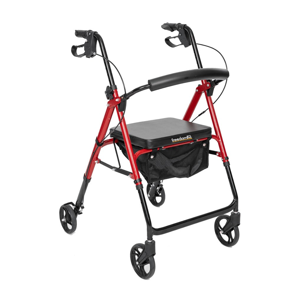 Red Freedom Healthcare Quad Adjustable Seat Walker BRO201-028 WAF750530