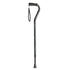 Black Aluminium Breezy Swan Neck Walking Stick with Strap WAS743700