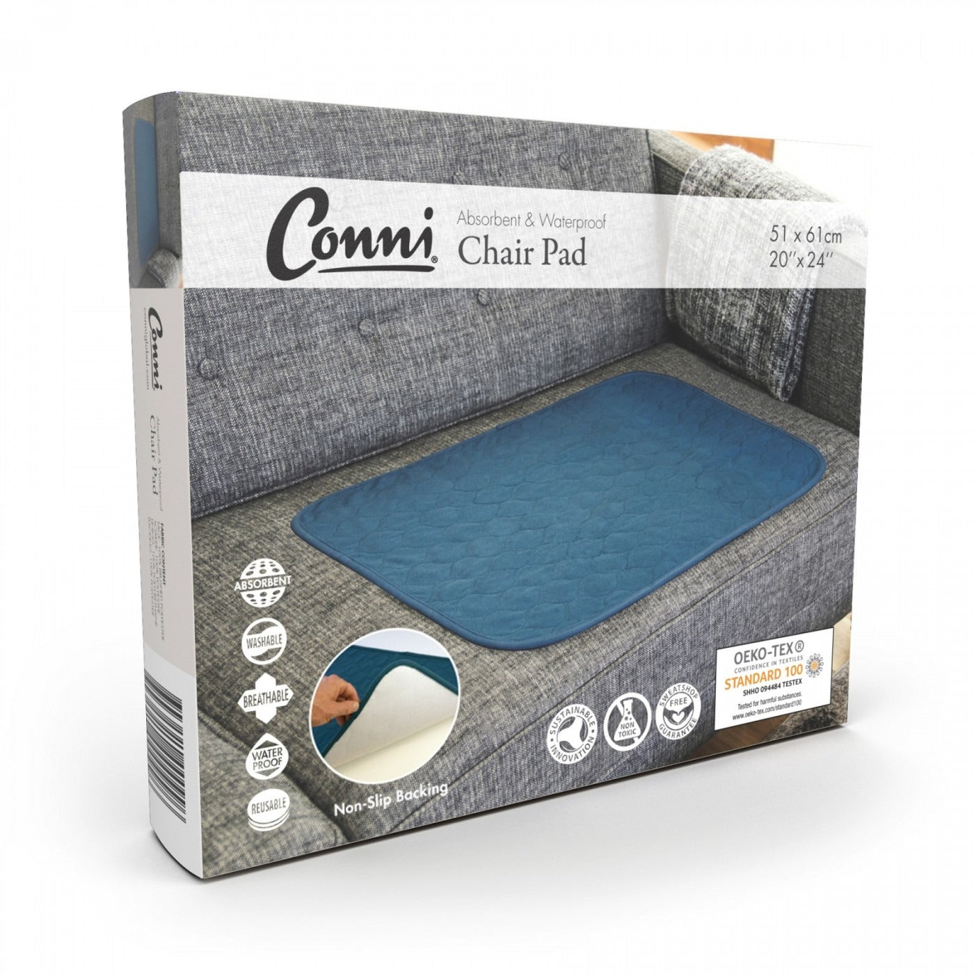 Conni Chair Pad Large Teal Blue CCD-051061-25-1TB