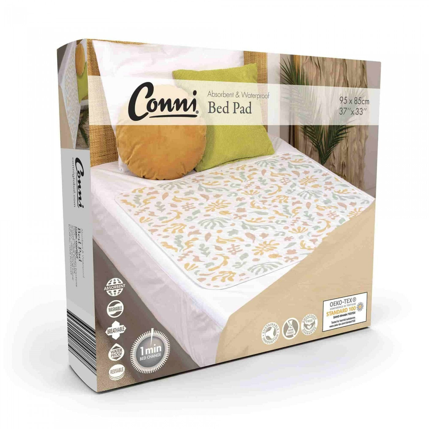 CCD-085095-25-1OR-Bed-Pad-Organic-Print-Conni