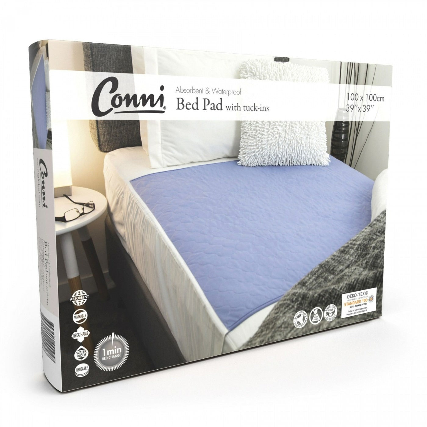 Conni Bed Pad with Tuck-Ins Mauve CCD-100100-25-1