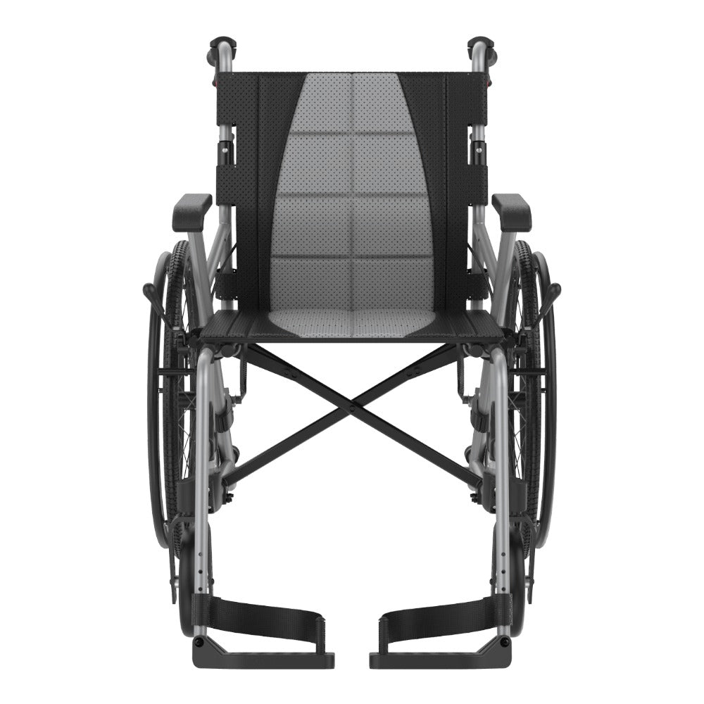 Silver Aluminium Aspire Socialite Folding Wheelchair Self Propelled MWS449820